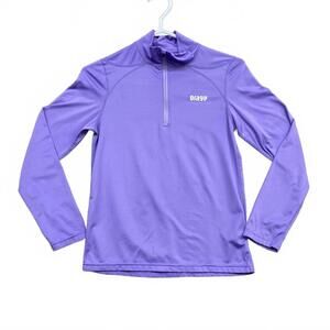 Orage Women’s Purple Quarter Zip Athletic Pullover Top Size XS Stretch Polyester